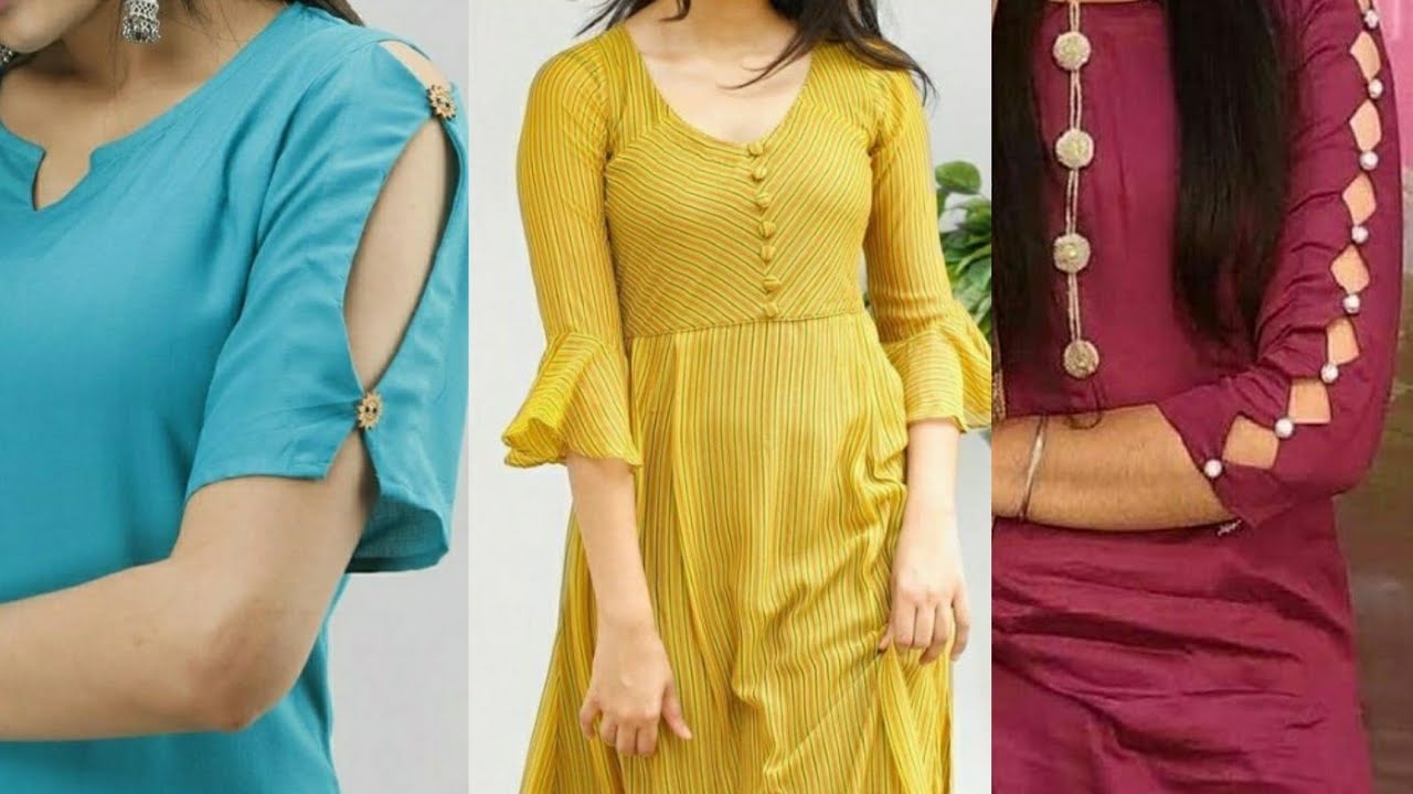 Punjabi suit ke baju design (part 5) | suit k liye baju design | bazu design  | blouse sleeves design - YouTube