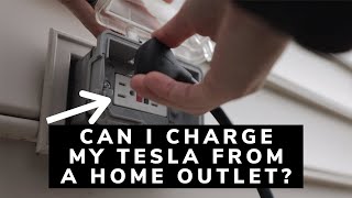 Can I charge my Tesla on a standard home outlet?