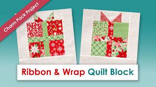 Stitch A Gift Box Quilt Block 🎁 Perfect for festive cushions, table runners, wall-hangings & quilts
