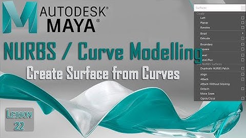 Learn Maya Curves Modeling | Fun way to model objects using NURBS Surface | Lesson 21