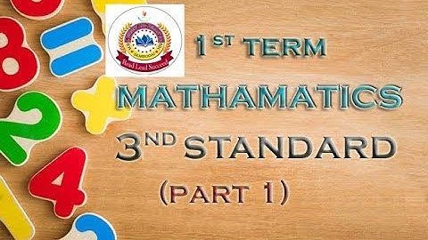 Mathematics For Class 3  Std   | 1st Term |  Part 1 | mgrschools