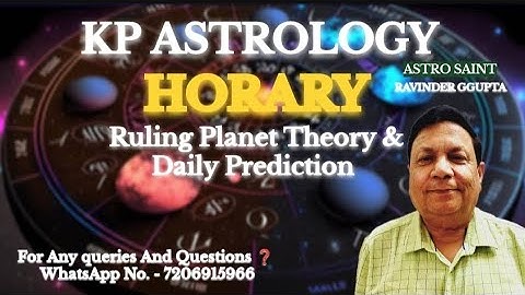 HORARY AND RULING PLANET THEORY AND DAILY PREDICTION | AS PER KP ASTROLOGY | Astro Saint
