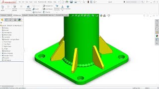 Solidworks Weldments tutorialGusset