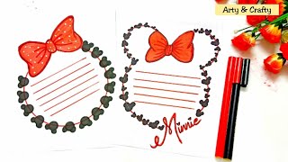 Ribbon | New Border for Assignment | Front Page Design | Mini Border for Project by Arty & Crafty