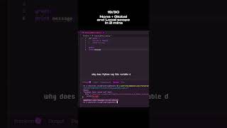 None + Global & Local Scope on day 19 #coding #programming #python #shorts