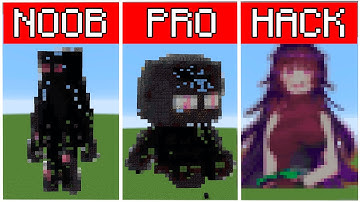NOOB VS PRO VS HACKER VS GOD Enderman Minecraft Pixel Art