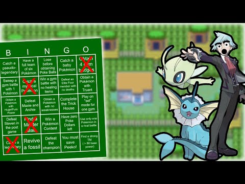 Pokemon Fire-red reandomized bingo! Bingo Card