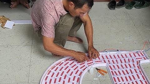 Hướng Dẫn Cách Gắng Led Đi Dây Làm Chữ Nổi Mica Chân Fomex 5li.