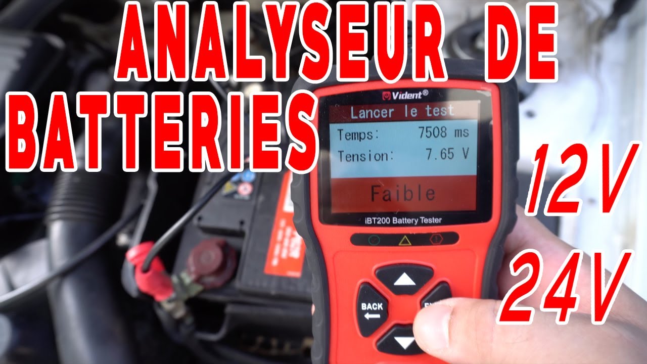 Testeur De Batterie 12v / 24v, Voltmtre, Analyseur De Systme De