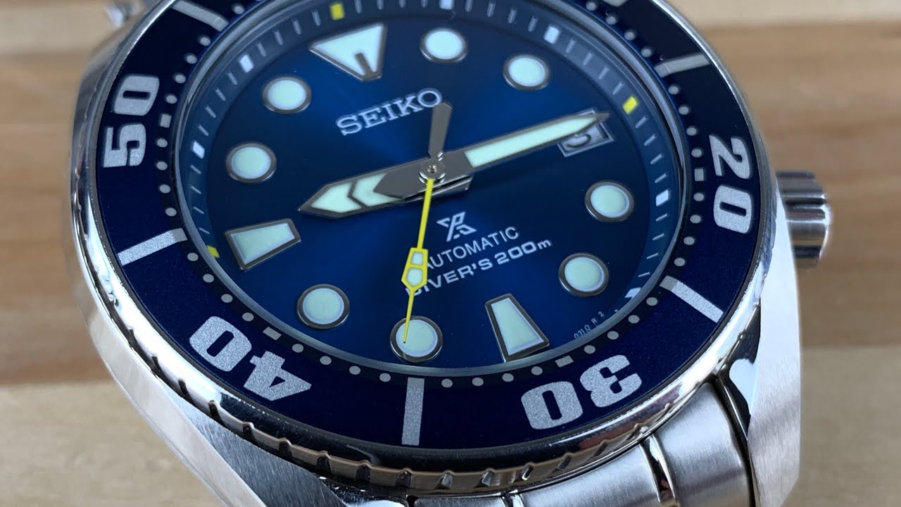 Seiko sbdc069 blue coral sumo - YouTube