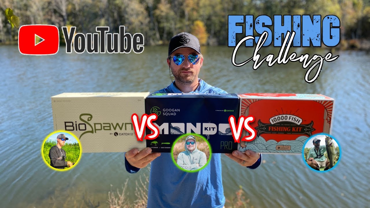 1v1v1 Bass Fishing Challenge - Googan Squad, BioSpawn, and 10,000 Fish