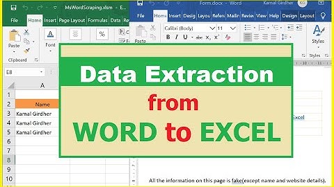 Macro to extract data from Word table to Excel | Excel VBA