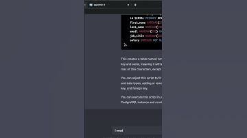 ChatGPT Writing SQL Scripts