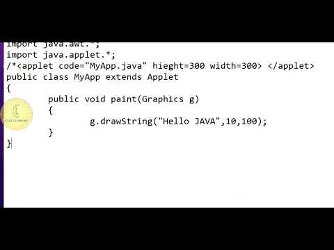Java | Applet #2 'Making applet without HTML file' | CodeLearning