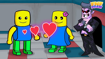 FNF Corrupted “SLICED” But Everyone Sings It | Annoying Orange x Roblox Noob #4 | FNF Draw