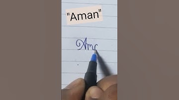 "Aman" names in cursive handwriting #cursive #art #calligraphy #names #learn #shorts #share