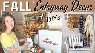 FALL ENTRYWAY DECOR IDEAS 2021 |  SMALL FOYER DECORATE WITH ME | DIY FALL HOME DECOR