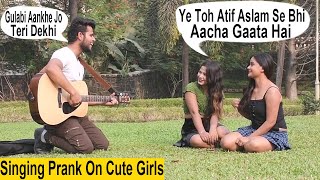 Gulabi Aankhe Jo Teri Dekhi️ | Atif Aslam Mashup | Singing Prank Gone Romantic️ | Cute Reaction