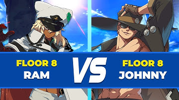GGST Floor 8 ▶ Ramlethal vs Johnny . Mid Level Gameplay