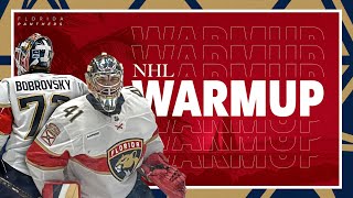 NHL Warmup: Florida Panthers Sergei Bobrovsky & Anthony Stolarz