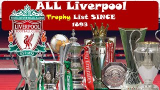 Liverpool All Trophies Won And Achievements Since 1893