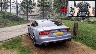 Forza Horizon 5 Audi RS7 vs Police Chase (Steering Wheel + Paddle Shifter) Gameplay