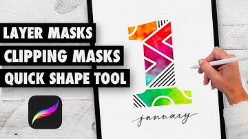 Procreate Tutorial: Clipping Masks, Layer Masks & Quickshape Tool!