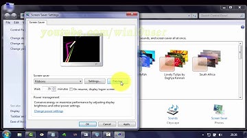Windows 7 Tips : How to Set Screen Sever as Ribbons