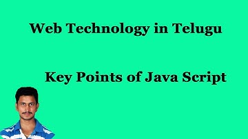 Key Points of Java Script|| Simple Java Script Program || Web Technology in Telugu ||By Mr Sivarao
