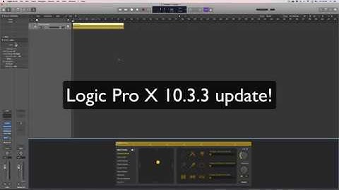 Logic Pro X 10.3.3 update