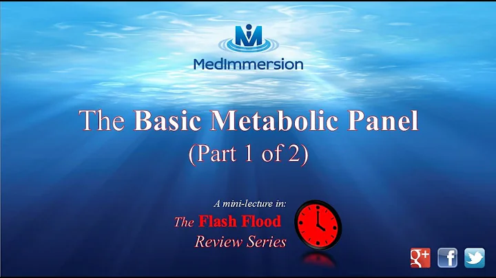 The Basic Metabolic Panel, "The BMP", (part 1 of 2)