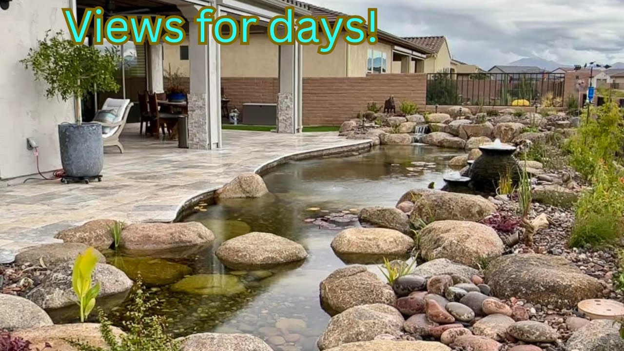 When you want a "Lake" in your backyard you call PondscapesAz to create an Ecosystem Pond! PART 1