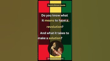Thumbnail of Dennis Brown Quote | Do you know what it means to have a revolution? | 🎤🎶🎤
