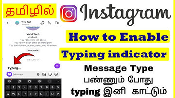 How to Enable Typing Indicator new feature in Instagram chat Tamil | VividTech 