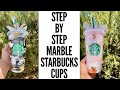 Black &amp; White Marble StarbucksTumbler *Starbucks Tumbler Business* How To Make Epoxy Marble Tumbler