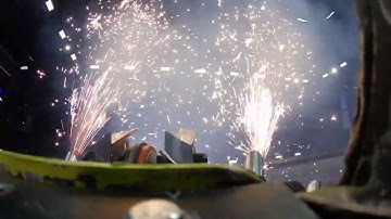 BattleBots Destruct-A-Thon Whiplash VS Chopper onboard camera normal speed