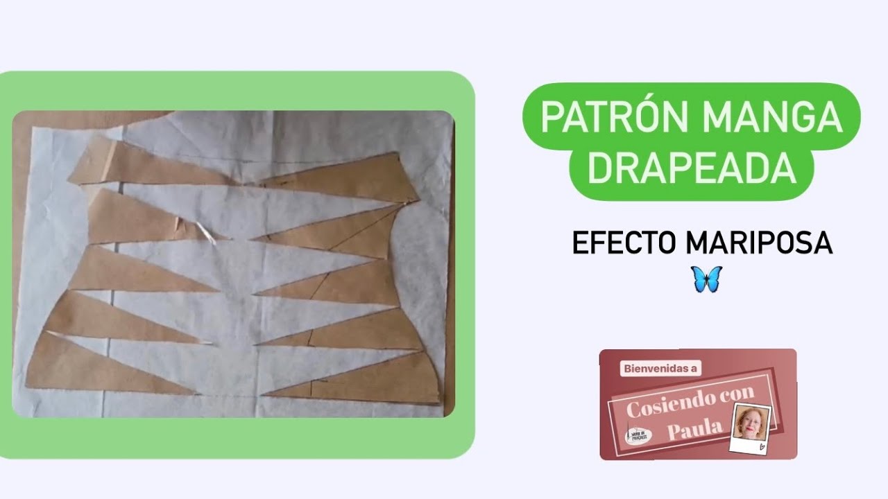 🟠 PATRÓN MANGA DRAPEADA - Efecto mariposa