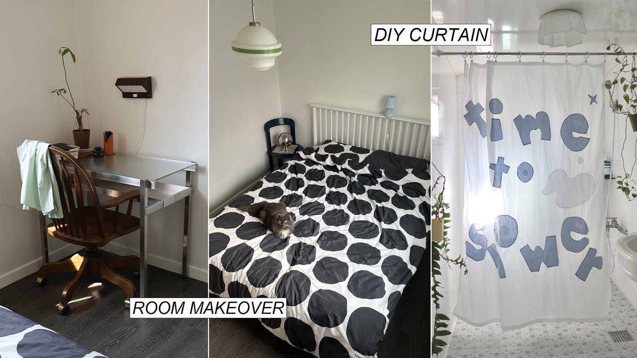 Room Makeover | 2.5평 침실 꾸미기 & 귀여운 욕실 커튼 만들기 🛁