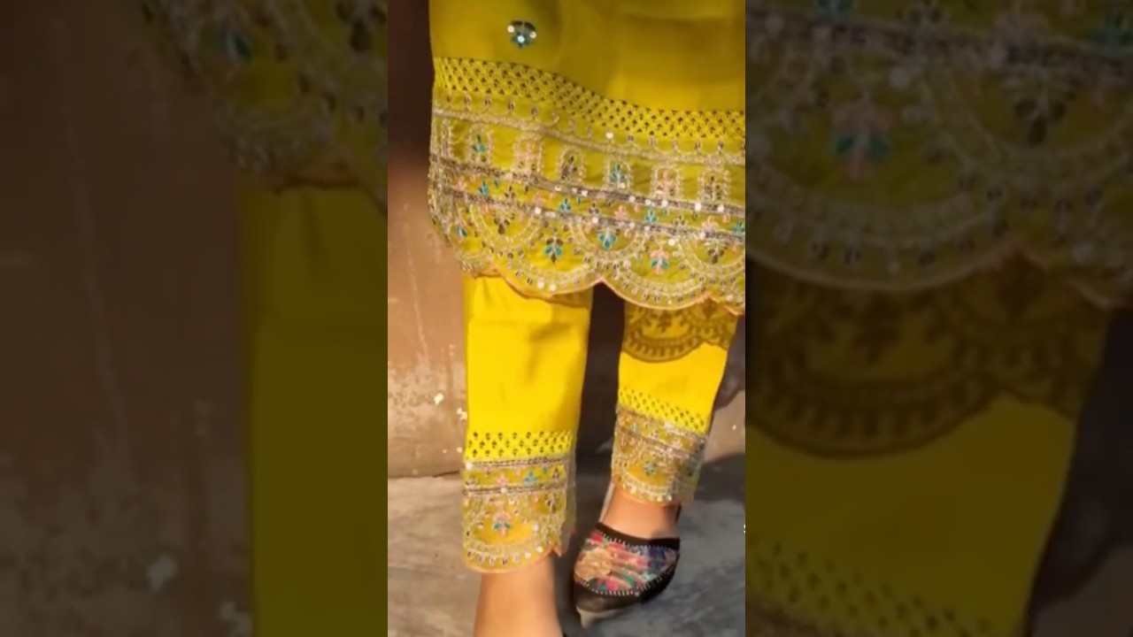 Embellished Angrakha Kurta Set| Lime Green Solid Zari Embroidered Kurta with Palazzo