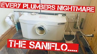 THE JOB EVERY PLUMBER HATES.....THE BROKEN SANIFLO!!!!... Saniflo not pumping away & leaking