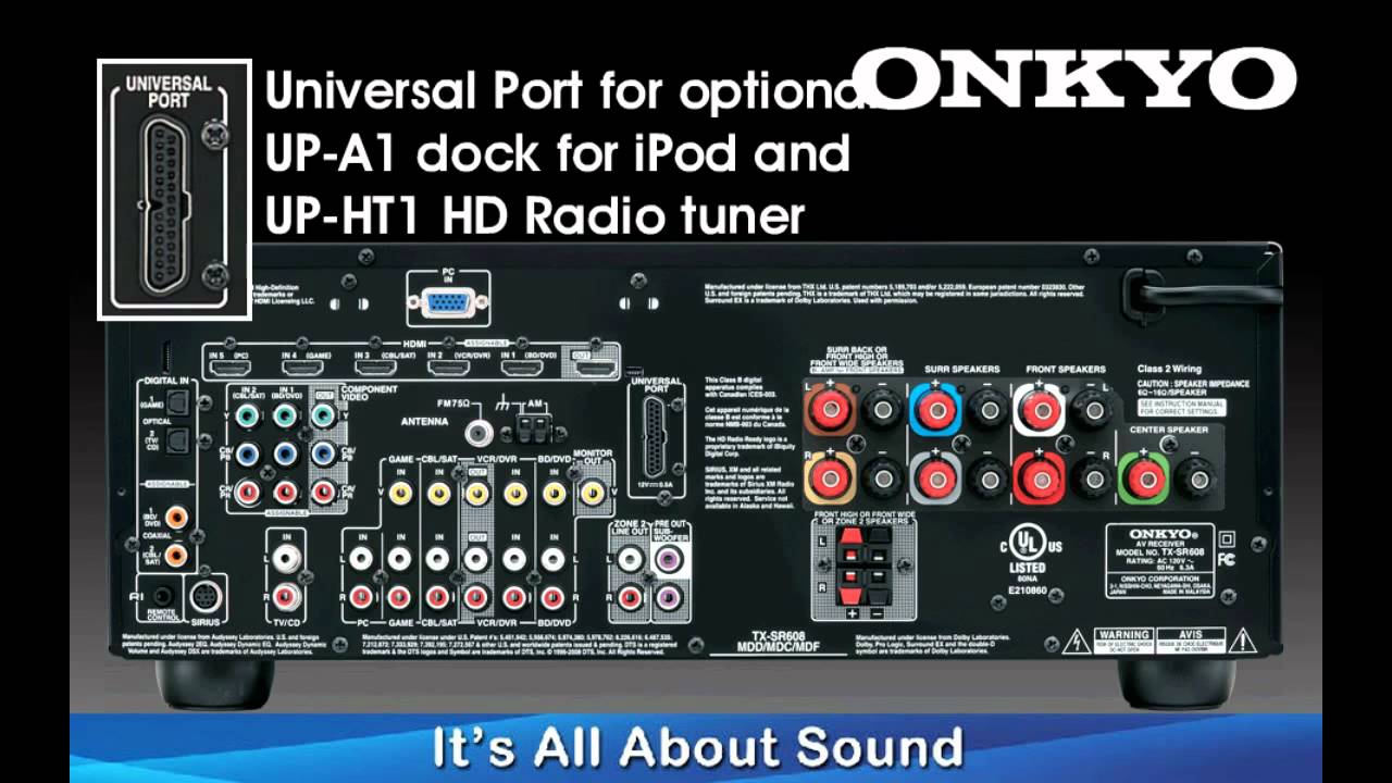 ONKYO TX-SR608 - YouTube
