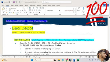 Illustrated Excel 365/2021 | Module 8: SAM Project 1b #Deal_Depot #IL_EX365_2021_8b #illustrated