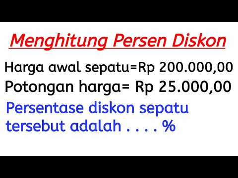 Video: Bagaimana Anda menghitung persentase diskon perdagangan?