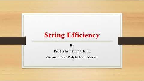 String Efficiency