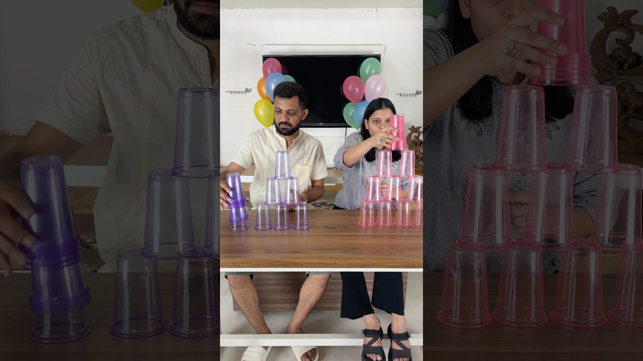 Glass pyramid challenge 🫢