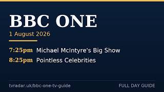 BBC1 Schedule Saturday 1 August 2026 | BBC1 Listings Today & Full Guide