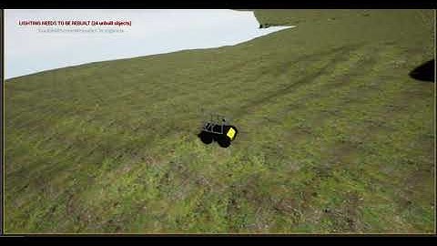 Unreal Simulation of the Clearpath Husky with realistic terrain collision.