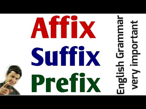 Affix, suffix & prefix in English | Learn suffix & prefix | prefix & suf...