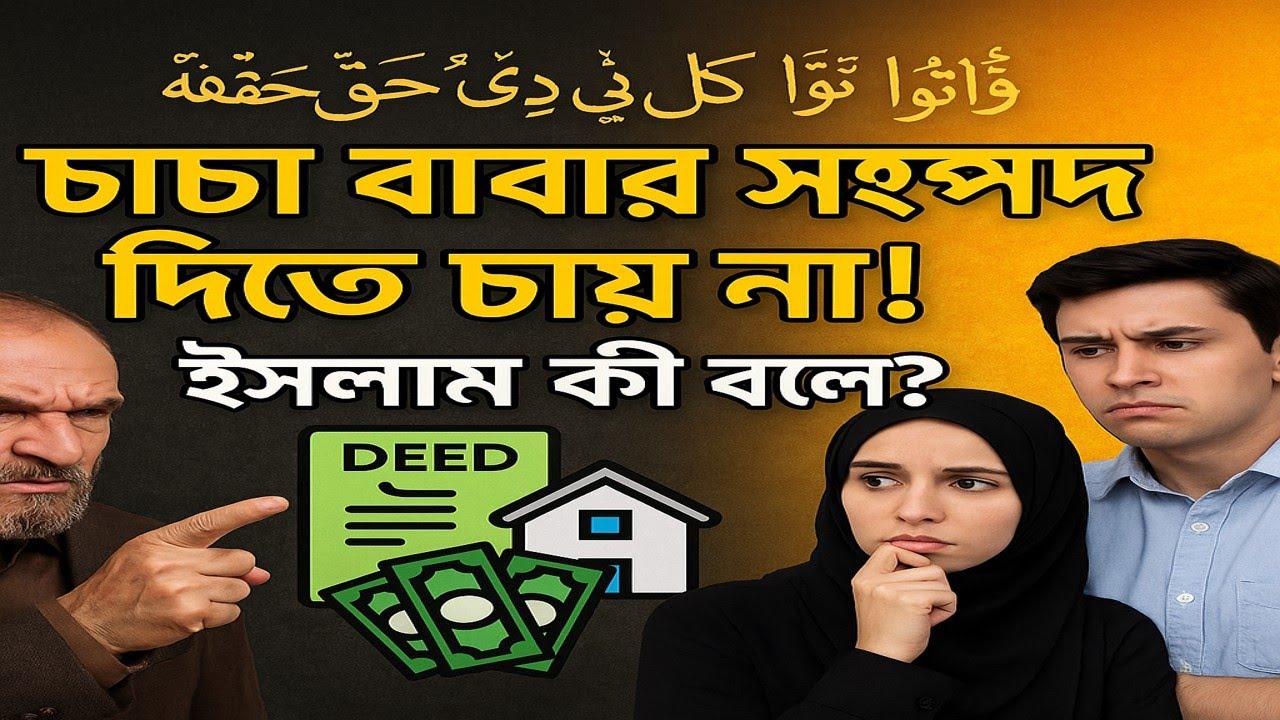 চাচা বাবার সম্পদ দিতে চায় না |  ইসলাম কী বলে? Islamic Question & Answer 