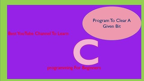 clear the bit using C